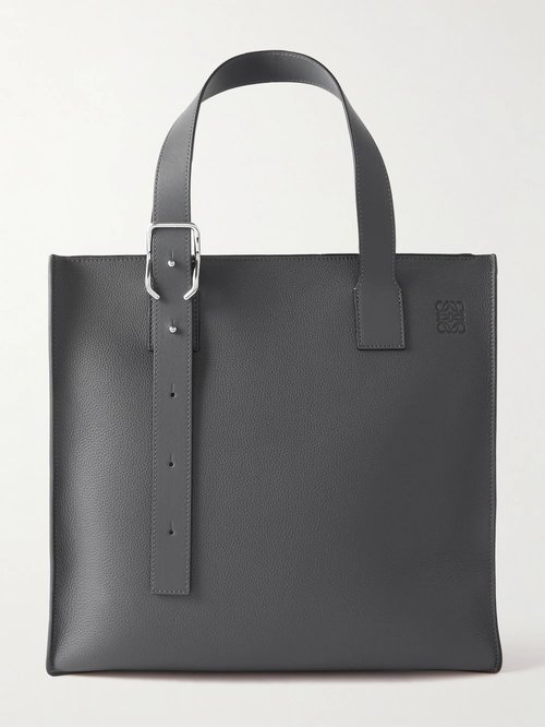 LOEWE Logo-Debossed Full-Grain Leather Tote Bag - 1110 - B692K99X021110