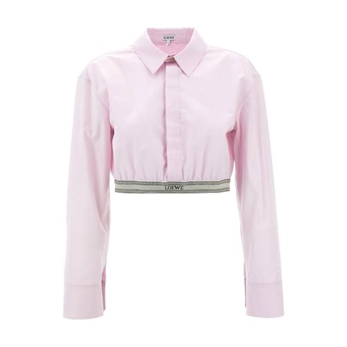 LOEWE Logo Elastic Collar Cropped Shirt - S359Y05XAX.3864