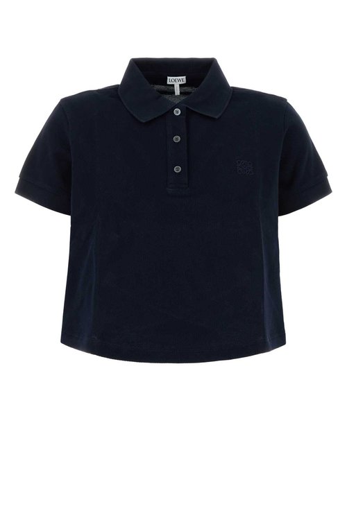 LOEWE Midnight Blue Piquet Oversize Polo Shirt - S359Y23XAI DARKNAVY
