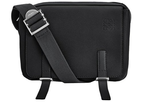 LOEWE Military Messenger Bag - Black