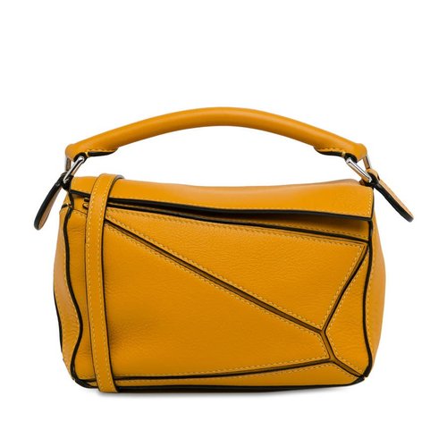 LOEWE Mini Calfskin Puzzle Satchel C 012019 - Yellow - C 012019 X