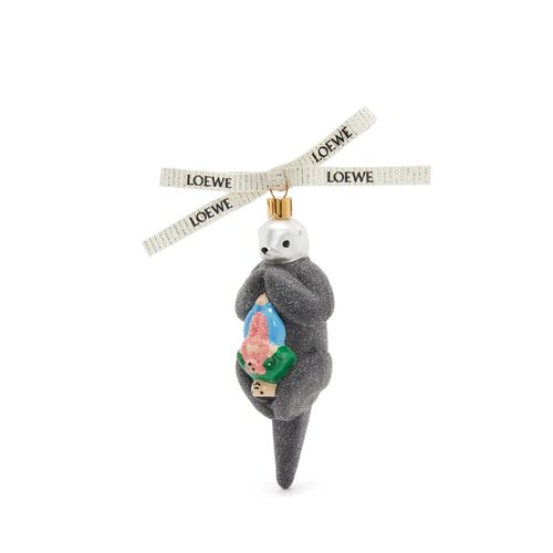 LOEWE Otter Glass Bauble - Stone Grey - K731H15X32