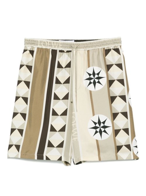 LOEWE Paula's Ibiza LOEWE PAULAS IBIZA Shorts Beige Silk - H616Y1AX23 3046