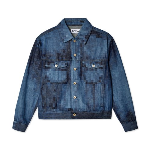 LOEWE Pixelated Denim Jacket 'Blue' - H526Y50W04-2834 | Solesense
