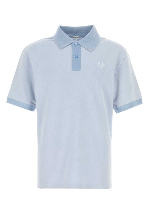 LOEWE Powder Light Blue Piquet Polo Shirt - H526Y23X77 LIGHTBLUE