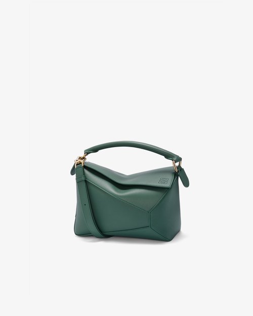 LOEWE Puzzle Edge Small Bag - Bottle Green - A510P60X41