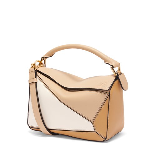 LOEWE Puzzle Small Bag - Dusty Beige/Soft White - A510S21X55