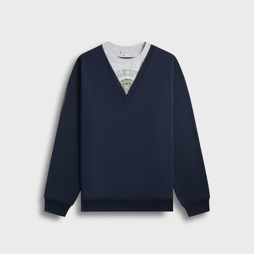 LOEWE V-Neck Sweatshirt - Dark Navy Blue - H526Y24X68-5190