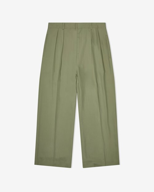 LOEWE Viscose Blend Trousers - Khaki Green - H526Y04WGZ