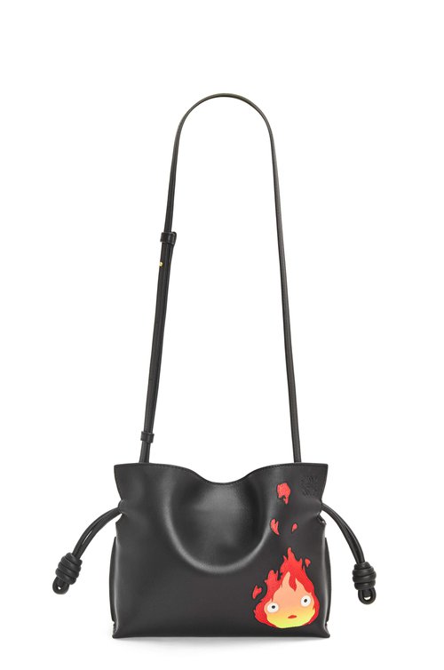 LOEWE x Howls Calcifer Mini Flamenco Clutch In Nappa Calfskin - Black