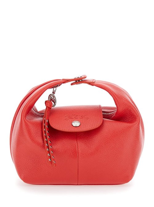 LOngchamp le Pliage Portobello Xs Handbag With Logo Embossed On The FrOnt In Leather - Red - 10291HIG545