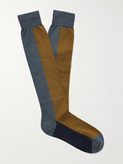 Loro Piana Colour-Block Wool Socks - F3X8 - FAM5928