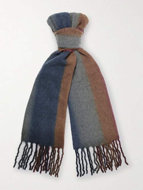 Loro Piana Fringed Dégradé Knitted Scarf - T0P8 - FAL8341