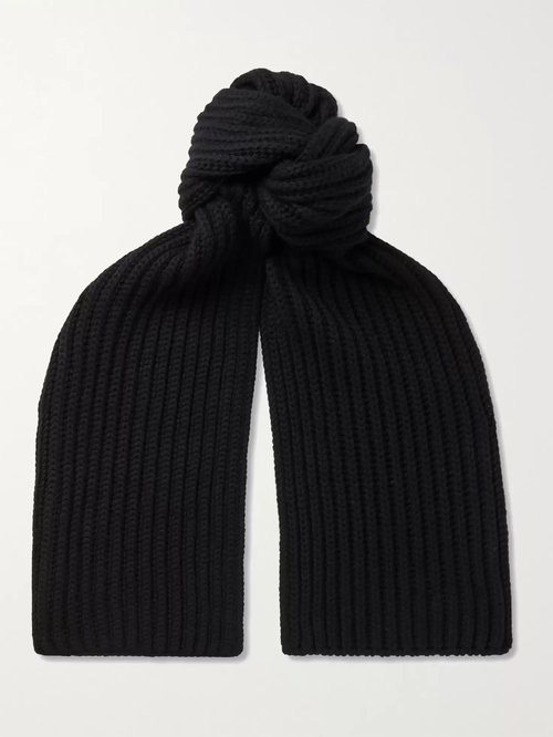 Loro Piana Ribbed Cashmere Scarf 'J0Yn' - FAM4462 | Solesense