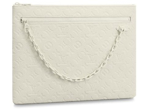 Louis Vuitton A4 Pouch Monogram - White