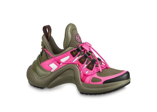 Louis Vuitton Archlight Trainer - Kaki/Pink - YP1A9RTZ