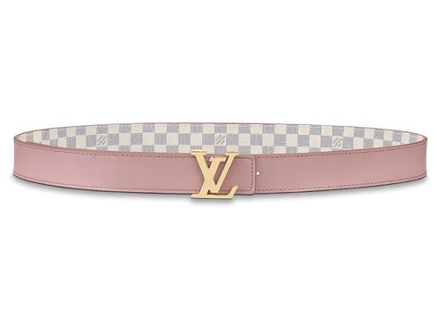 Louis Vuitton Belt LV Initiales Reversible Damier Azur 30MM - Pink