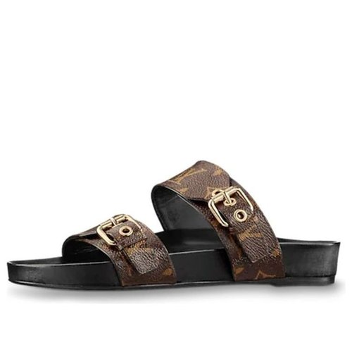 Louis Vuitton Bom Dia Flat Mules - Brown - YP1A3R5G
