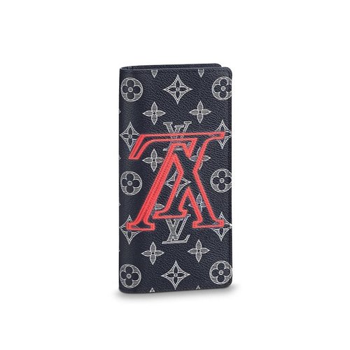 Louis Vuitton Brazza Wallet Monogram Upside Down Ink - Navy Blue