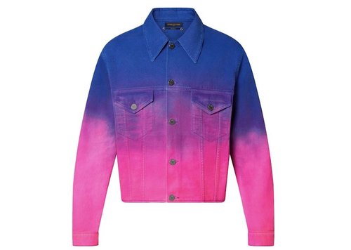 Louis Vuitton Cropped Gradient Denim Jacket - Grege - YP1A9T3E