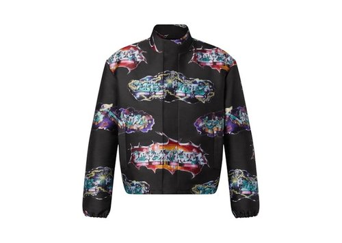 Louis Vuitton Graffiti Print Black Polyester Blouson Jacket - Multicolor - YP1AA4NA