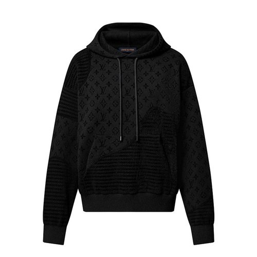 Louis Vuitton Graphic Jacquard Hoodie - Black - 1AHCMY