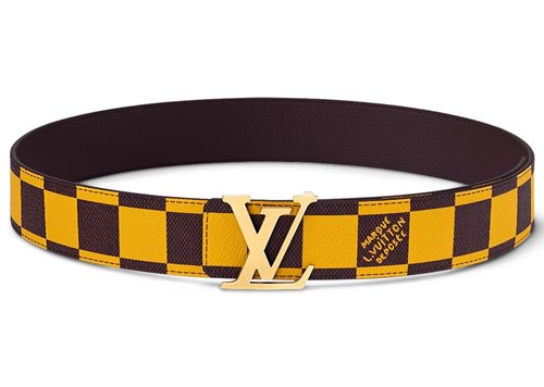 Louis Vuitton LV Initiales 40mm Reversible Belt Damier Pop - Jaune Mat