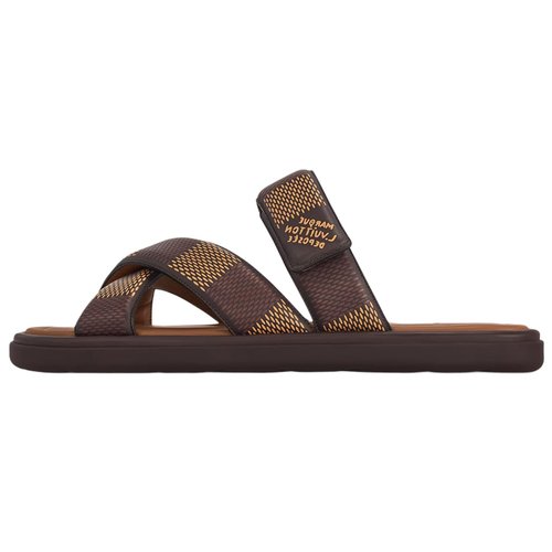 Louis Vuitton LV Leather Open-Toe Velcro Slide - YP1ACRJH