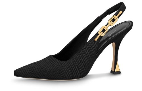 Louis Vuitton LV Sparkle Leather Slip-On 'Stiletto' High 9.5cm 'Black' - YP1ABHFJ