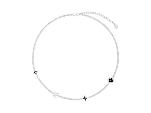 Louis Vuitton LV Spike Charms Necklace - Silver
