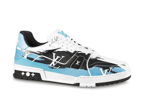 Louis Vuitton LV Trainer #54 Graphic Print - White/Black/Blue - YP1AA376