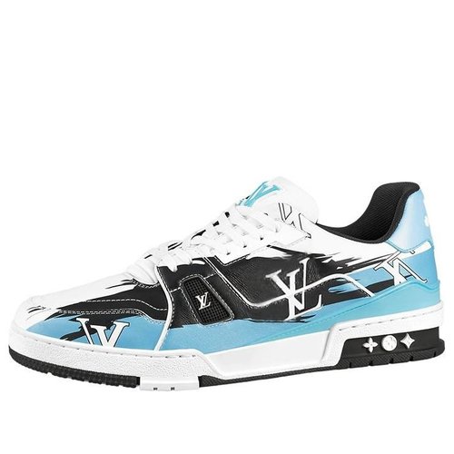 Louis Vuitton LV Trainers - White/Black/Blue - YP1AA373