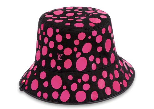 Louis Vuitton LV x YK Reversible Infinity Dot Bucket Hat - Black/Fuchsia