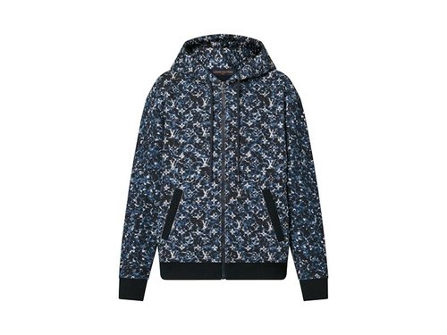 Louis Vuitton Monogram Pointilism Zip Through Hoodie - Blue - YP1ABJ2J