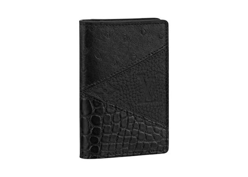 Louis Vuitton Pocket Organiser Exotic 3 Leather Embossed - Black