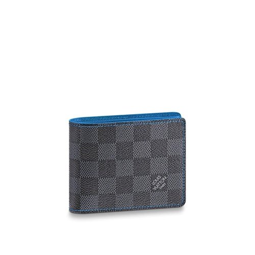Louis Vuitton Slender Wallet Damier Graphite - Black/Grey/Blue