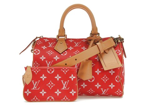 Louis Vuitton Speedy P9 Bandoulière 25 Monogram Leather - Red