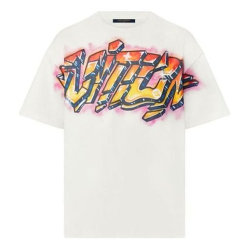 Louis Vuitton SS22 Logo Graffiti Short Sleeve - White - YP1A9T6P