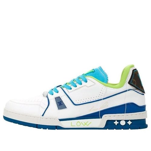 Louis Vuitton Trainers - White/Blue/Green - YP1A9DBB