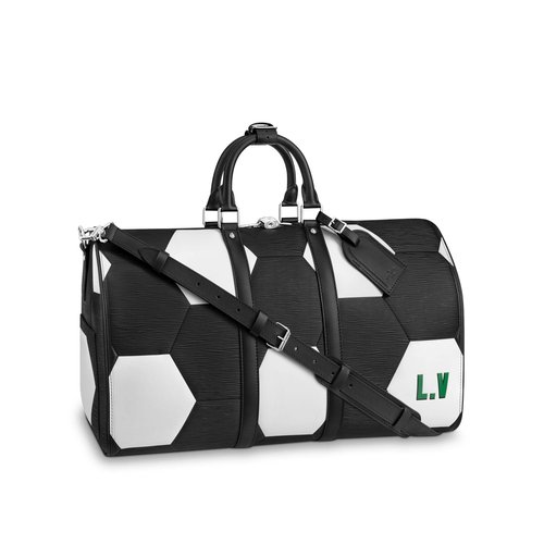 Louis Vuitton x FIFA World Cup Keepall Bandouliere Hexagonal 50 - Noir