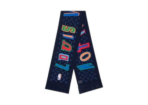 Louis Vuitton x NBA Letter Wool Scarf - Navy Blue