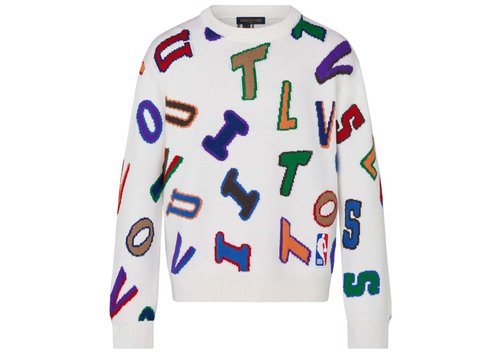 Louis Vuitton x NBA Letters Crewneck Sweatshirt - Beige - HLN10WZLL001