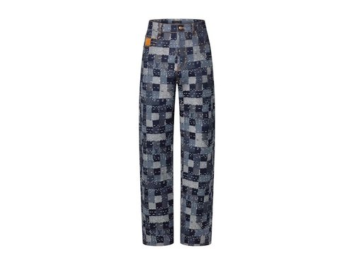 Louis Vuitton x Nigo Damier Denim Skate Pants - Indigo - YP1AILSI