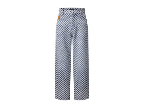 Louis Vuitton x Nigo Damier WideLeg Jeans - Indigo - YP1AILTI