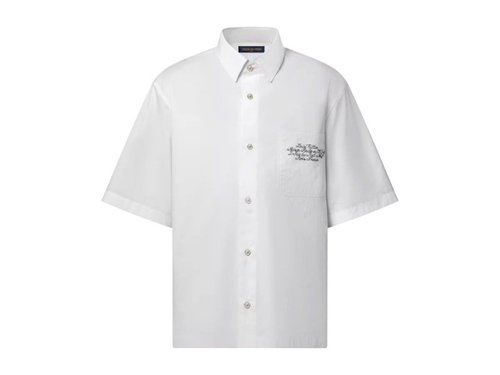 Louis Vuitton x Nigo Embellished ShortSleeved Shirt - White - YP1AIMIC