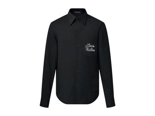 Louis Vuitton x Nigo Embroidered Signature LongSleeved Shirt - Black - 1AIMIY