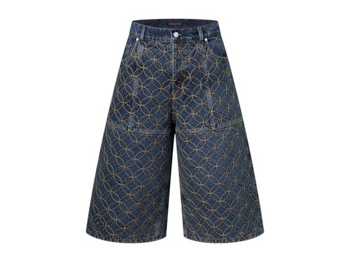 Louis Vuitton x Nigo Embroidered Workwear Short - Blue - YP1AILVA