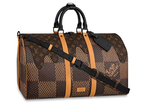 Louis Vuitton x Nigo Keepall Bandouliere Damier Ebene Giant 50 - Brown