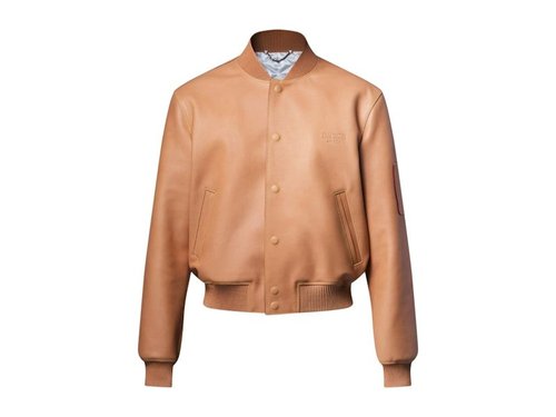 Louis Vuitton x Nigo Leather Varsity Jacket - Natural - YP1AILZT