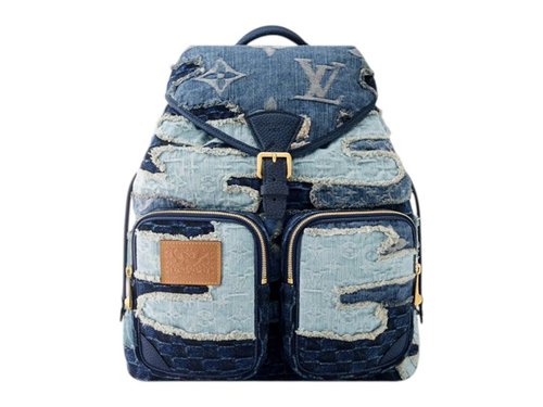 Louis Vuitton x Nigo Montsouris Cargo Backpack Denim - Blue